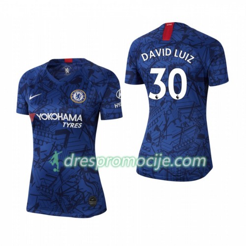 Chelsea Dres David Luiz 30 Ženska Domaći 2019/20 Kratkih Rukava Chelsea Dres David Luiz 30 Ženska Domaći 2019/20 Kratkih Rukava
